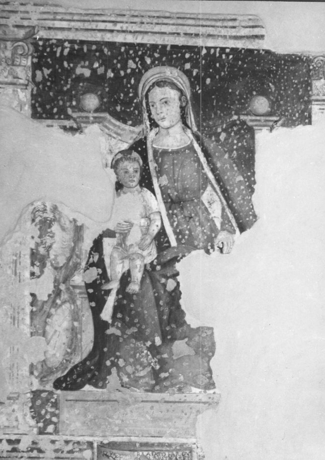 Madonna con Bambino in trono e San Giovanni Battista (dipinto) - ambito Italia nord-orientale (sec. XVI)