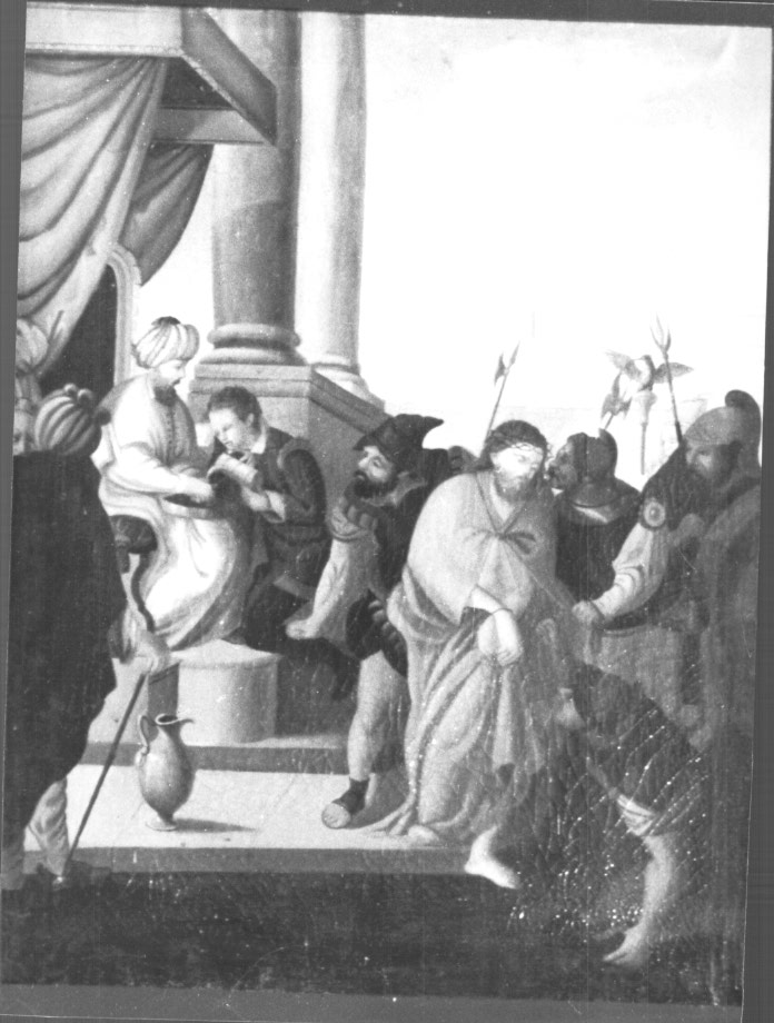 Stazione I: Gesù Condannato a morte (dipinto) - ambito Italia nord-orientale (sec. XIX)