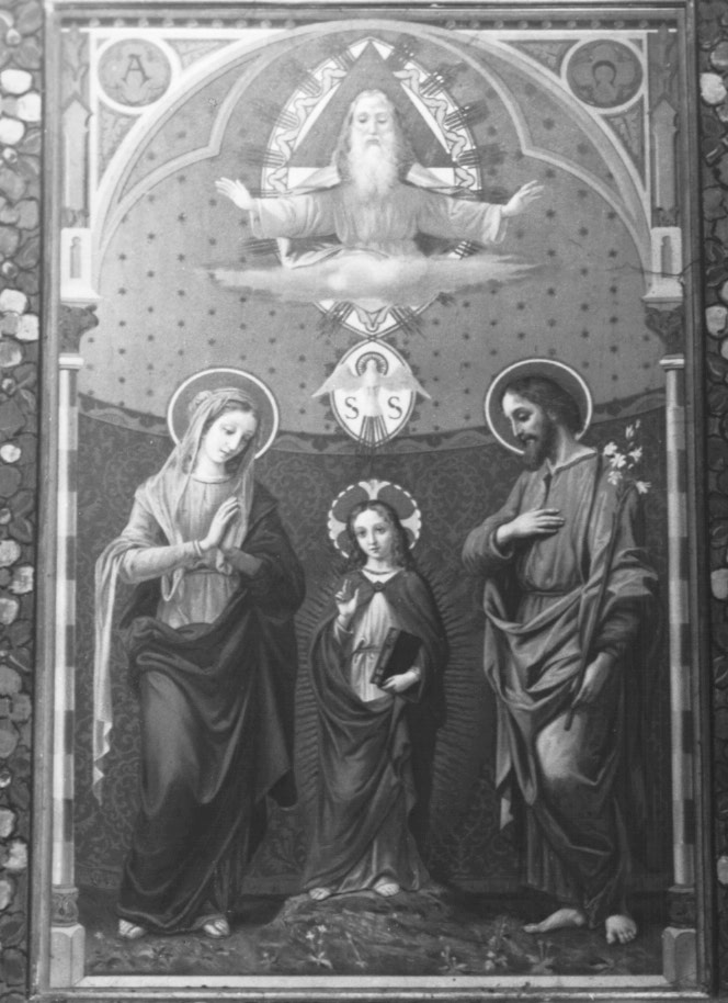 Maria Vergine bambina tra Sant'Anna e San Gioacchi (dipinto) - ambito Italia nord-orientale (prima metà sec. XX)