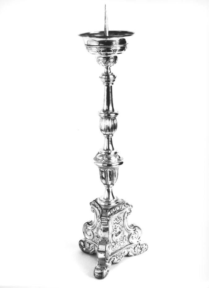 candeliere d'altare - ambito Italia nord-orientale (seconda metà sec. XIX)