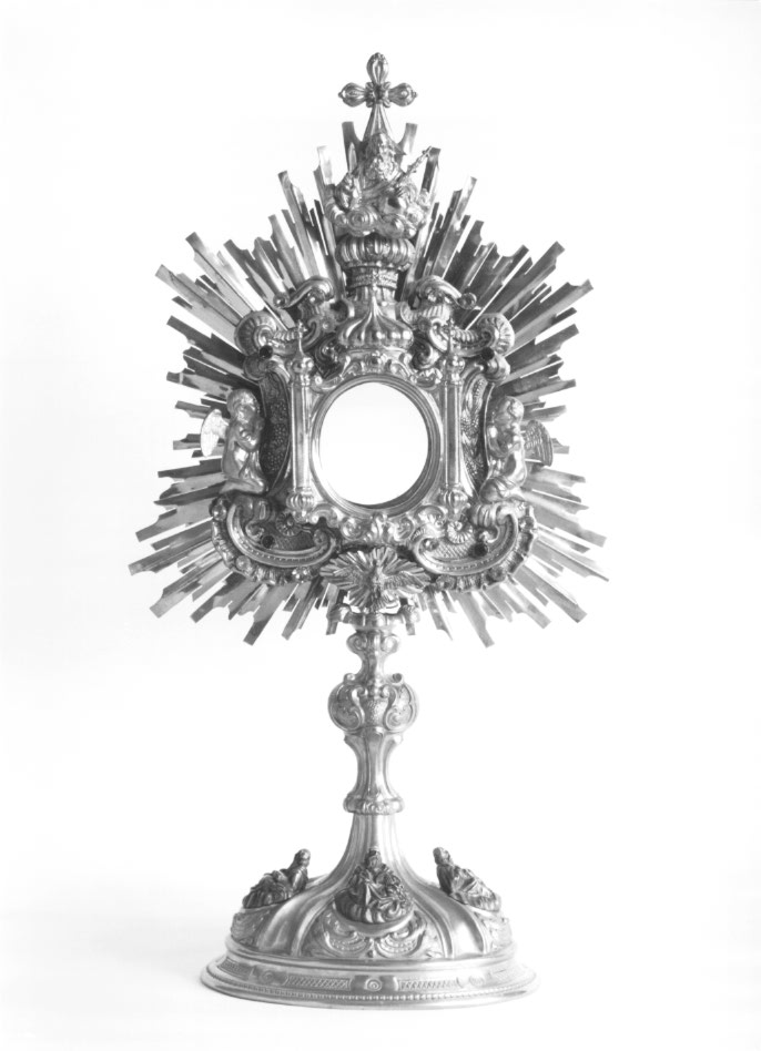 ostensorio - a raggiera - ambito Italia nord-orientale (prima metà sec. XIX)