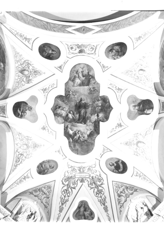 Assunzione della Madonna/ Santi/ Evangelisti (dipinto) - ambito Italia nord-orientale (sec. XIX)