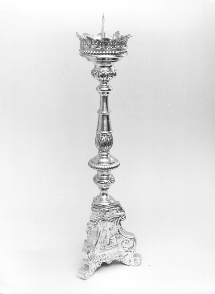 candeliere d'altare - ambito Italia nord-orientale (secc. XVIII/ XIX)