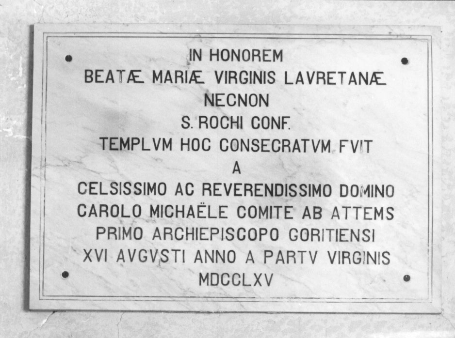 lapide - ambito Italia nord-orientale (sec. XVIII)