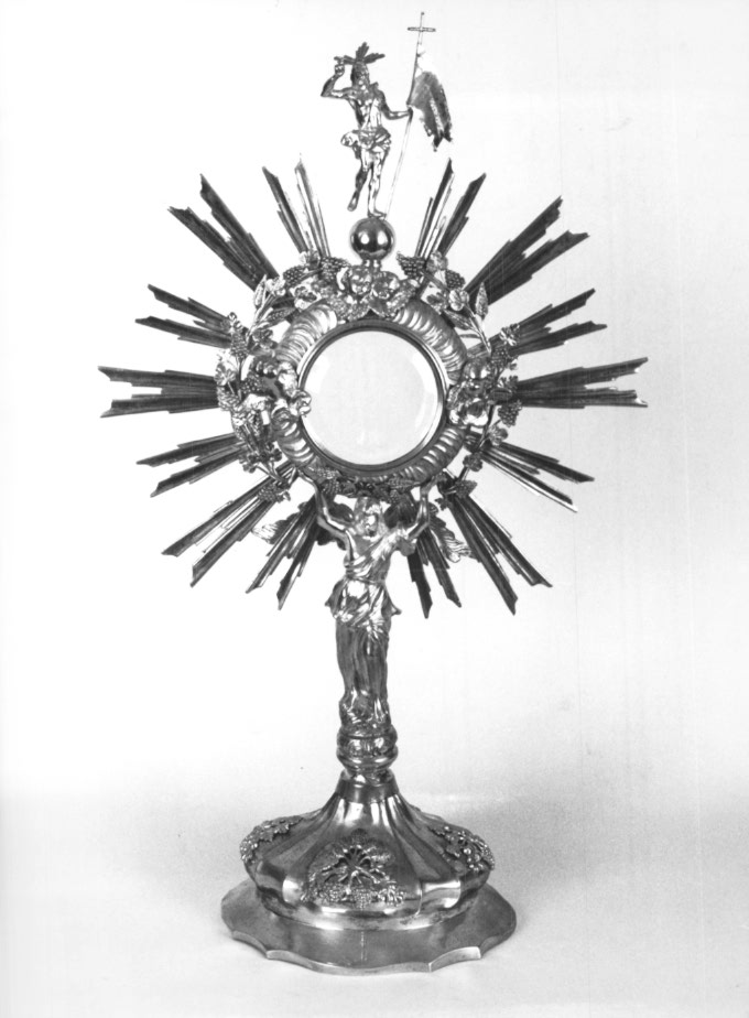 ostensorio - a raggiera - ambito Italia nord-orientale (seconda metà sec. XVIII)