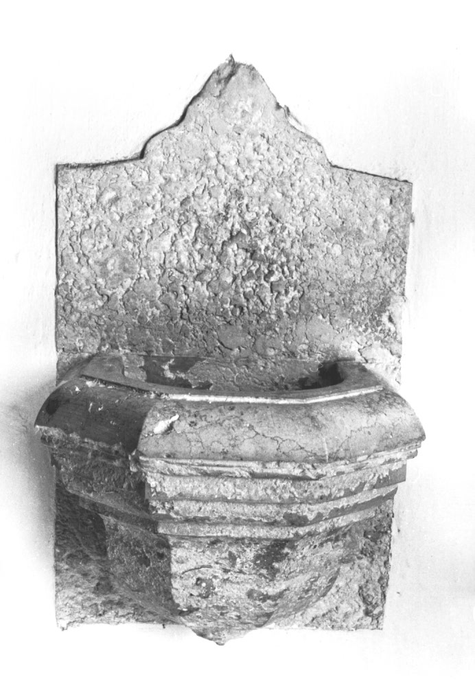 acquasantiera da parete - ambito Italia nord-orientale (secc. XVIII/ XIX)