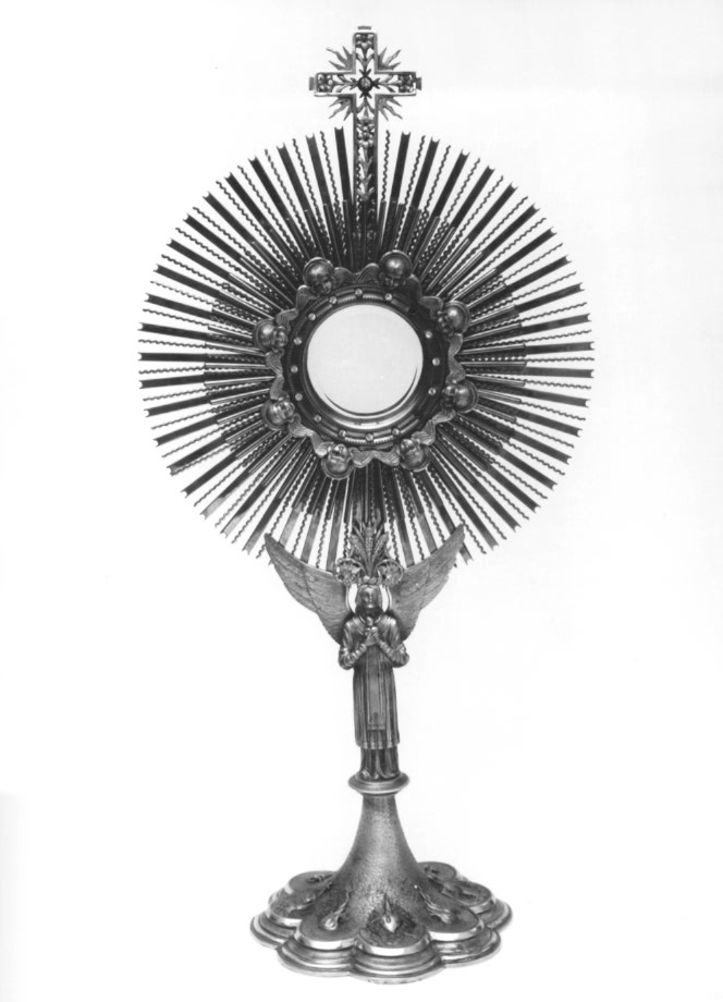 ostensorio - a raggiera - ambito Italia nord-orientale (fine sec. XIX)