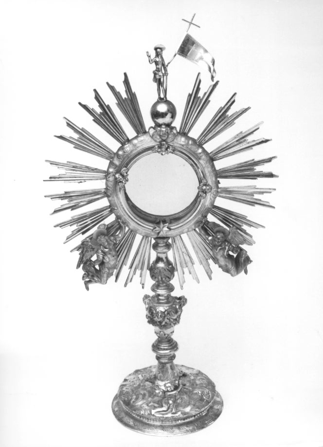 ostensorio - a raggiera - ambito Italia nord-orientale (prima metà sec. XVIII)