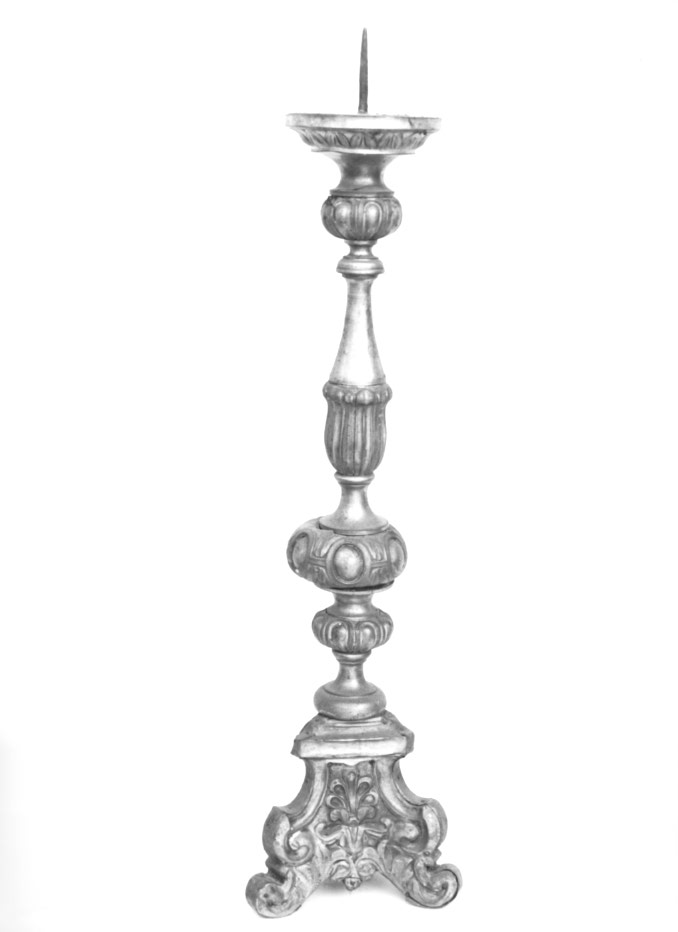 candeliere d'altare - ambito Italia nord-orientale (seconda metà sec. XIX)