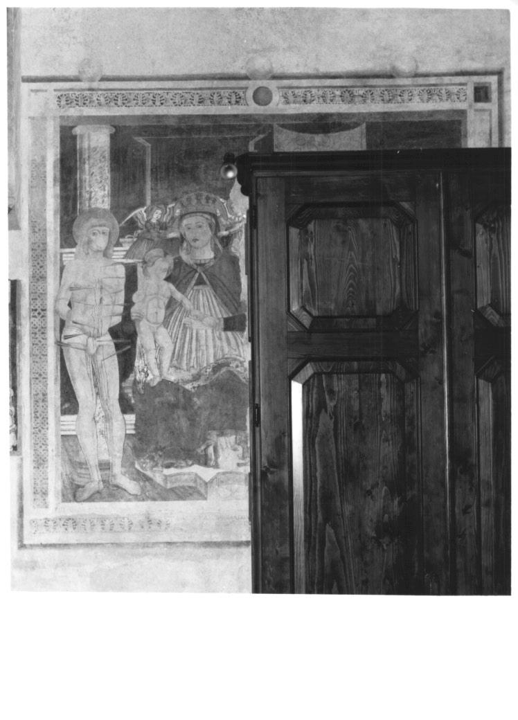 Madonna con Bambino e San Sebastiano (dipinto) - ambito Italia nord-orientale (prima metà sec. XVI)