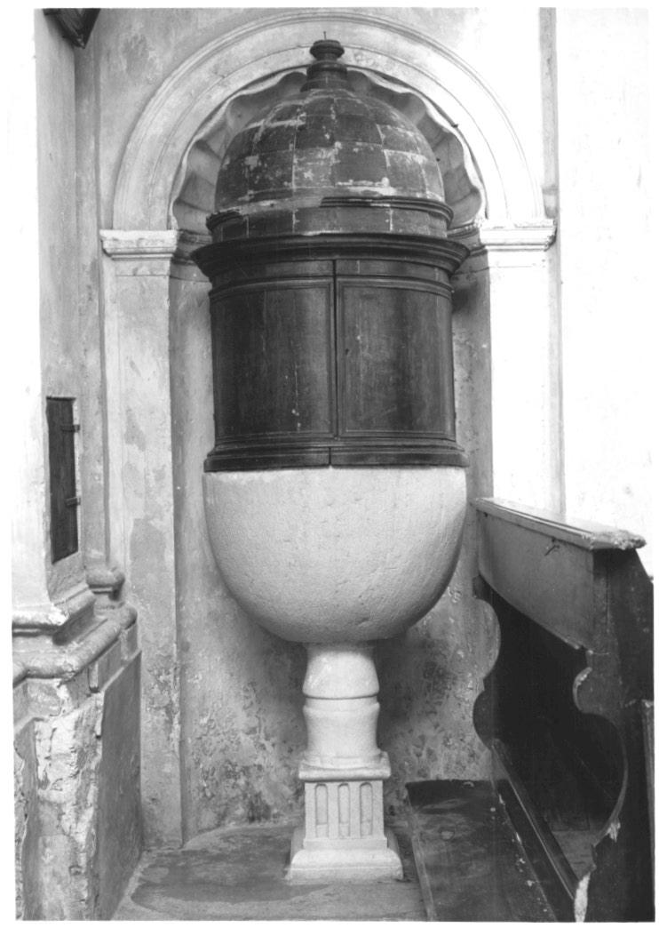 fonte battesimale - ambito Italia nord-orientale (secc. XVII/ XVIII)