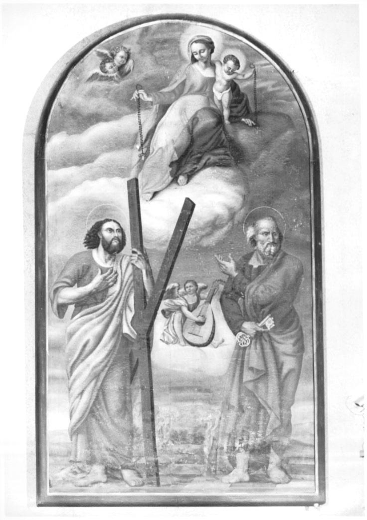 Madonna con Bambino Sant'Andrea e San Pietro (pala) - ambito Italia nord-orientale (sec. XIX)