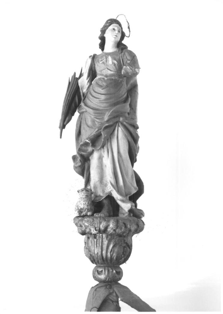 Sant'Agnese (mazza processionale) - ambito Italia nord-orientale (secc. XVIII/ XIX)