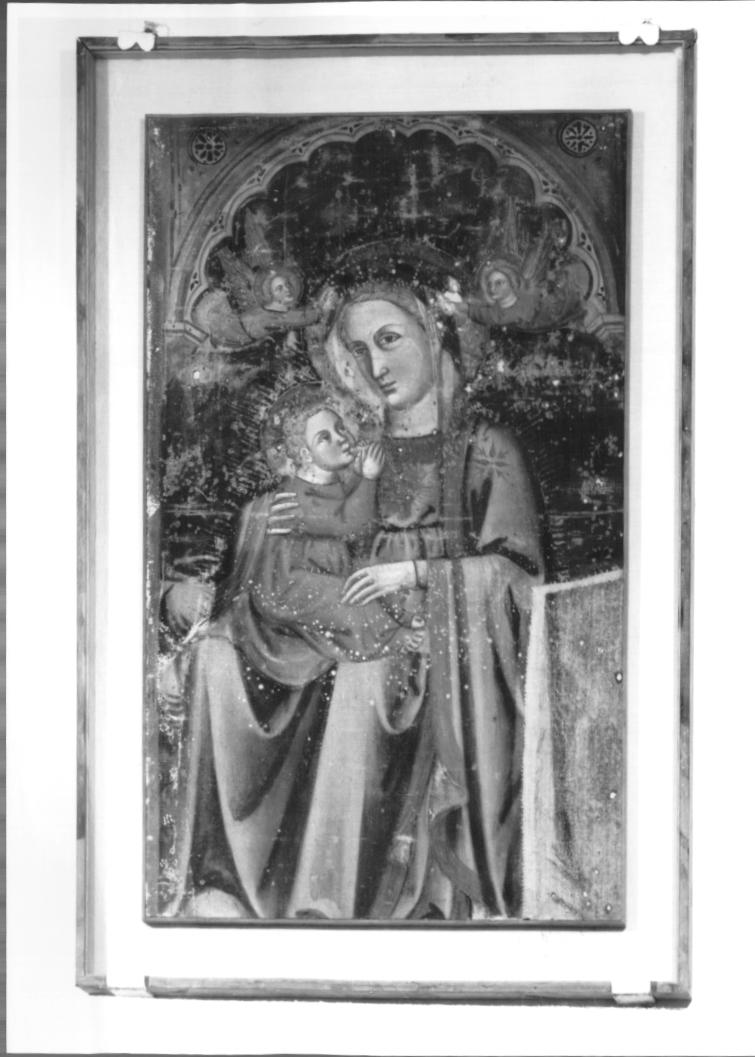 Madonna che allatta in gloria d'angeli (dipinto) - ambito Italia nord-orientale (ultimo quarto sec. XIV)
