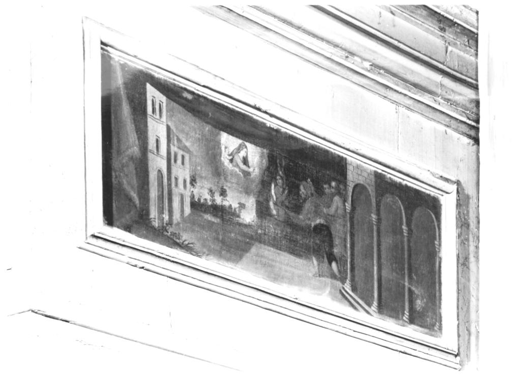 apparizione miracolosa della Madonna con bambino (dipinto) - ambito veneto (sec. XVII)