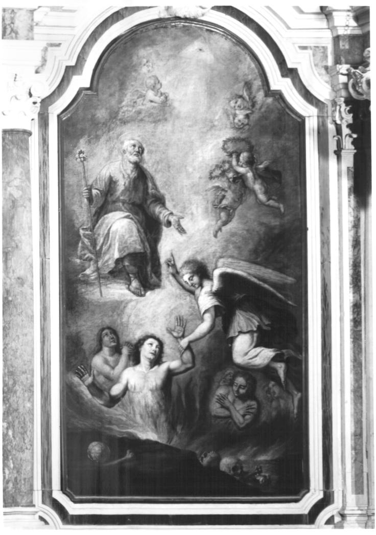 San Giuseppe e le anime purganti (dipinto) - ambito Italia nord-orientale (sec. XVIII)