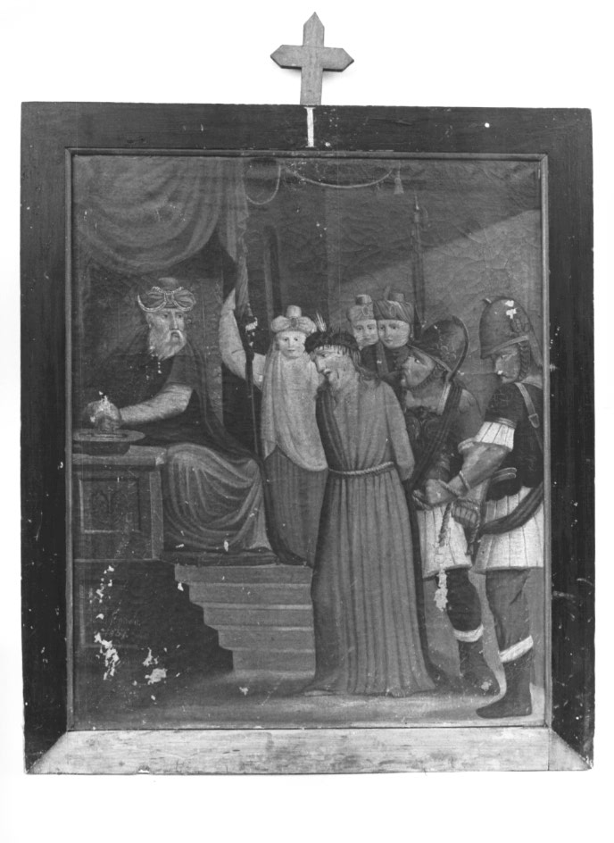 Stazione I: Cristo condannato a morte (dipinto) - ambito Italia nord-orientale (fine/inizio secc. XIX/ XX)