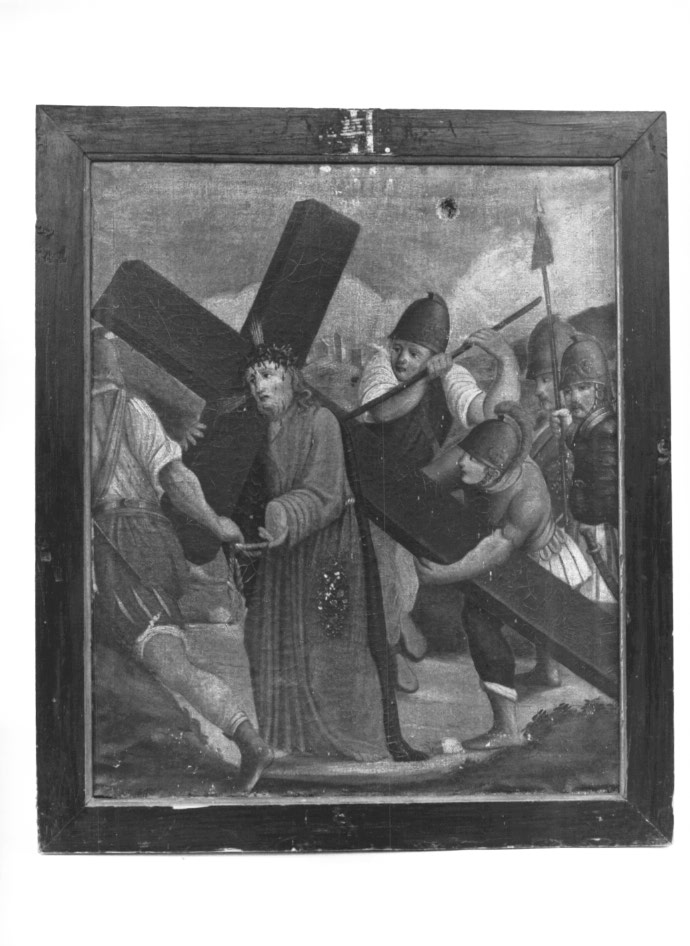 Stazione II: Gesù caricato della croce (dipinto) - ambito Italia nord-orientale (fine/inizio secc. XIX/ XX)