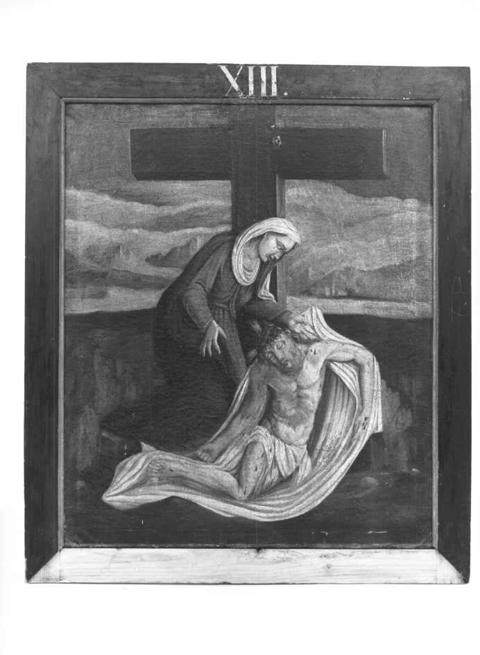 Stazione XIII: Gesù deposto dalla croce (dipinto) - ambito Italia nord-orientale (fine/inizio secc. XIX/ XX)