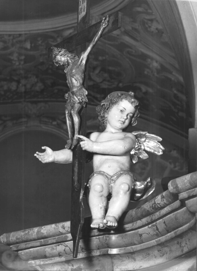 Angelo con crocifisso (statuetta) - ambito Italia nord-orientale (sec. XX)