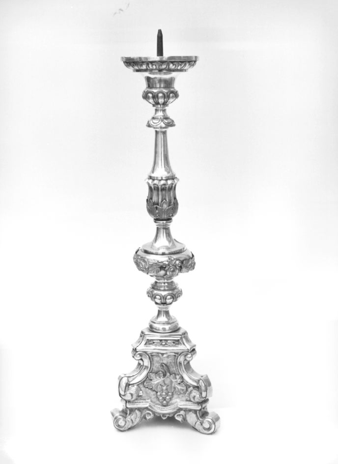 candeliere d'altare - ambito Italia nord-orientale (secc. XIX/ XX)