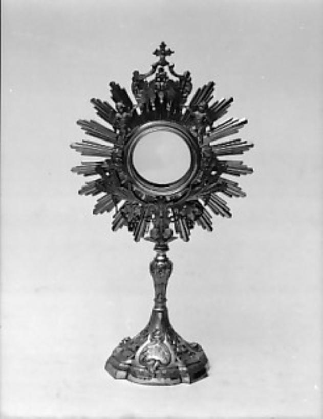 ostensorio - a raggiera - ambito Italia nord-orientale (sec. XIX)