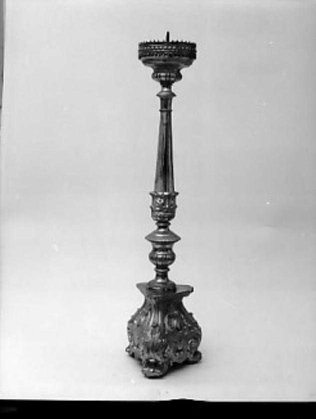 candeliere d'altare - ambito Italia nord-orientale (seconda metà sec. XIX)