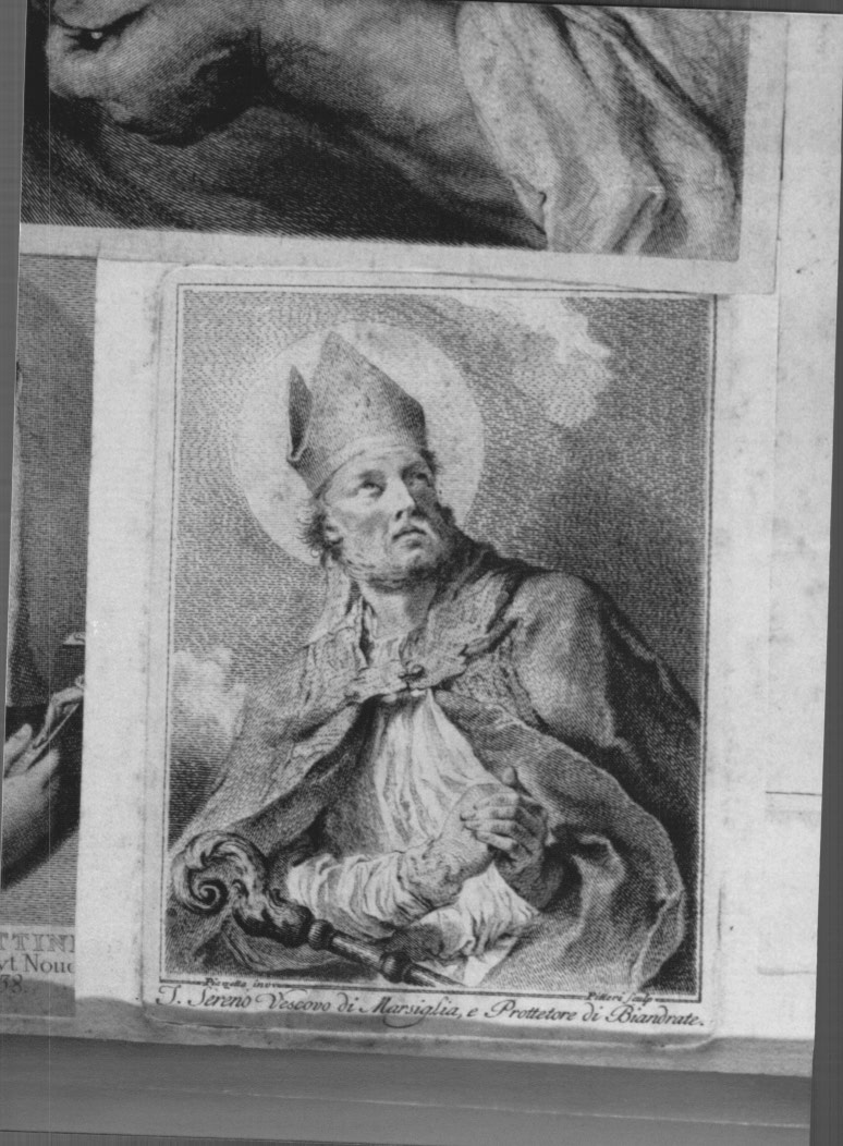San Sereno Vescovo di Marsiglia (stampa) di Pitteri Marco Alvise, Piazzetta Giovanni Battista (sec. XVIII)