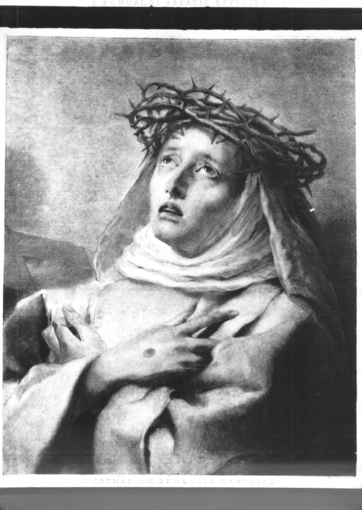 Santa Caterina da Siena (stampa) di Pitteri Marco Alvise, Tiepolo Giambattista detto Tiepoletto (sec. XVIII)