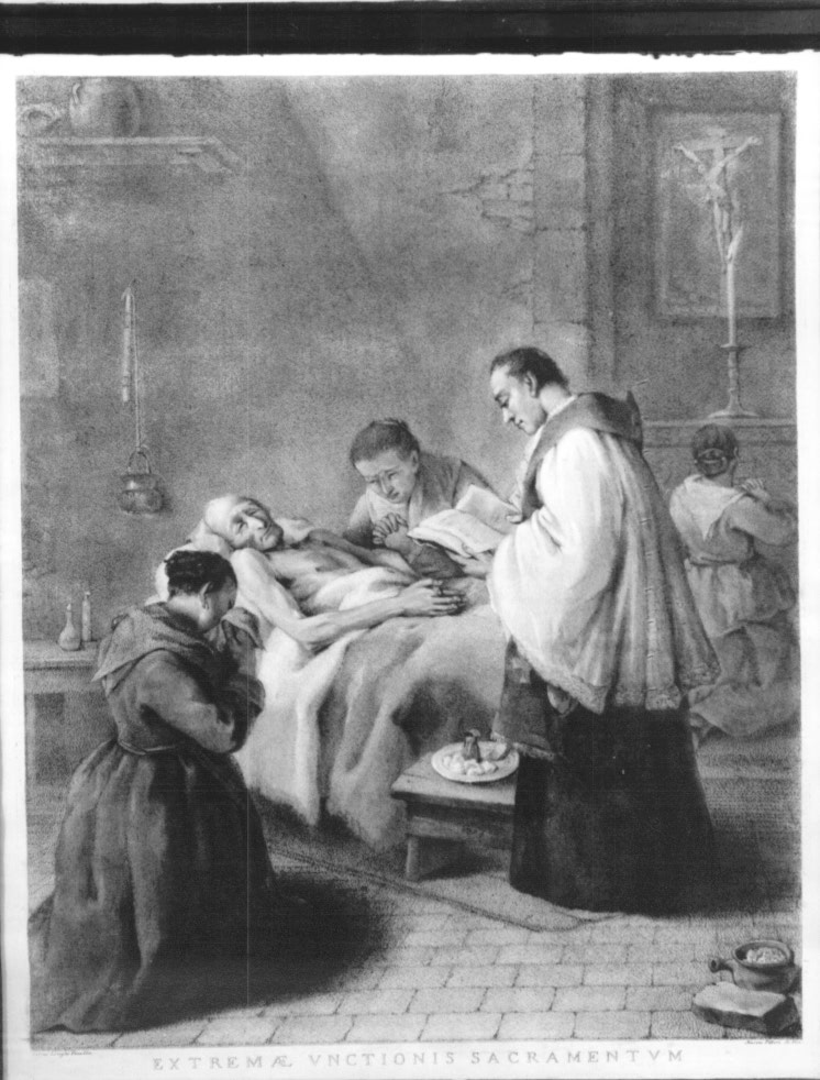 Estrema unzione (stampa) di Pitteri Marco Alvise, Longhi Pietro (sec. XVIII)