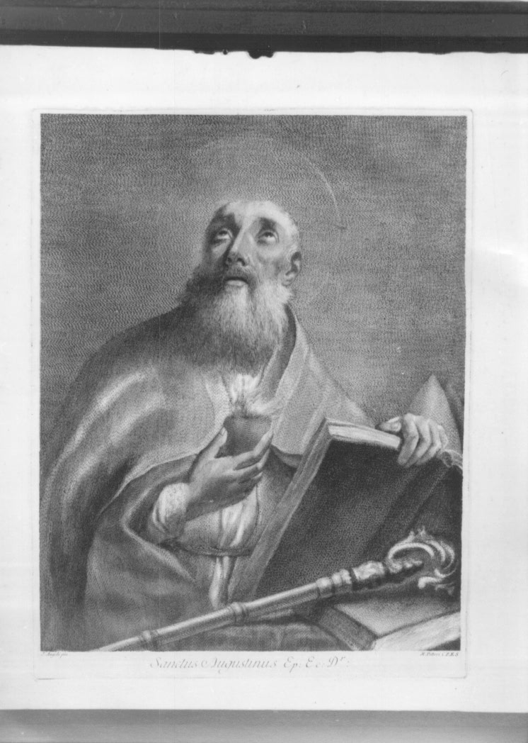 Sant'Agostino (stampa) di Pitteri Marco Alvise, Angeli Giuseppe (sec. XVIII)