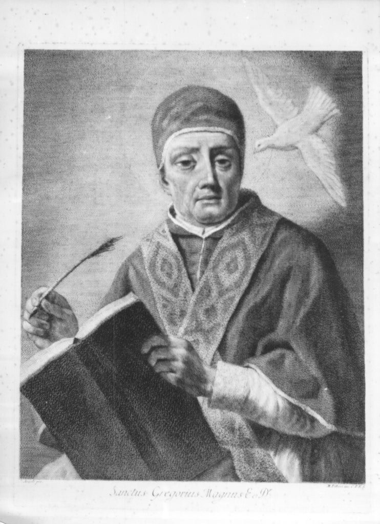 San Gregorio Magno (stampa) di Pitteri Marco Alvise, Angeli Giuseppe (sec. XVIII)
