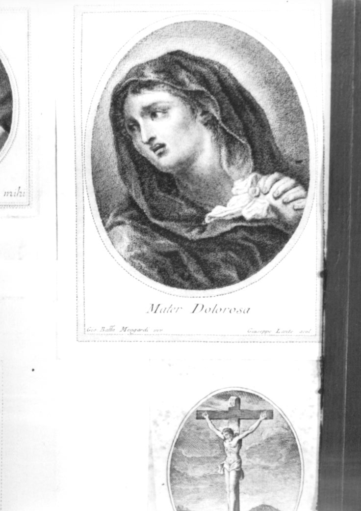 Madonna Addolorata (stampa) di Lante Giuseppe, Mingardi Giovanni Battista (seconda metà sec. XVIII)