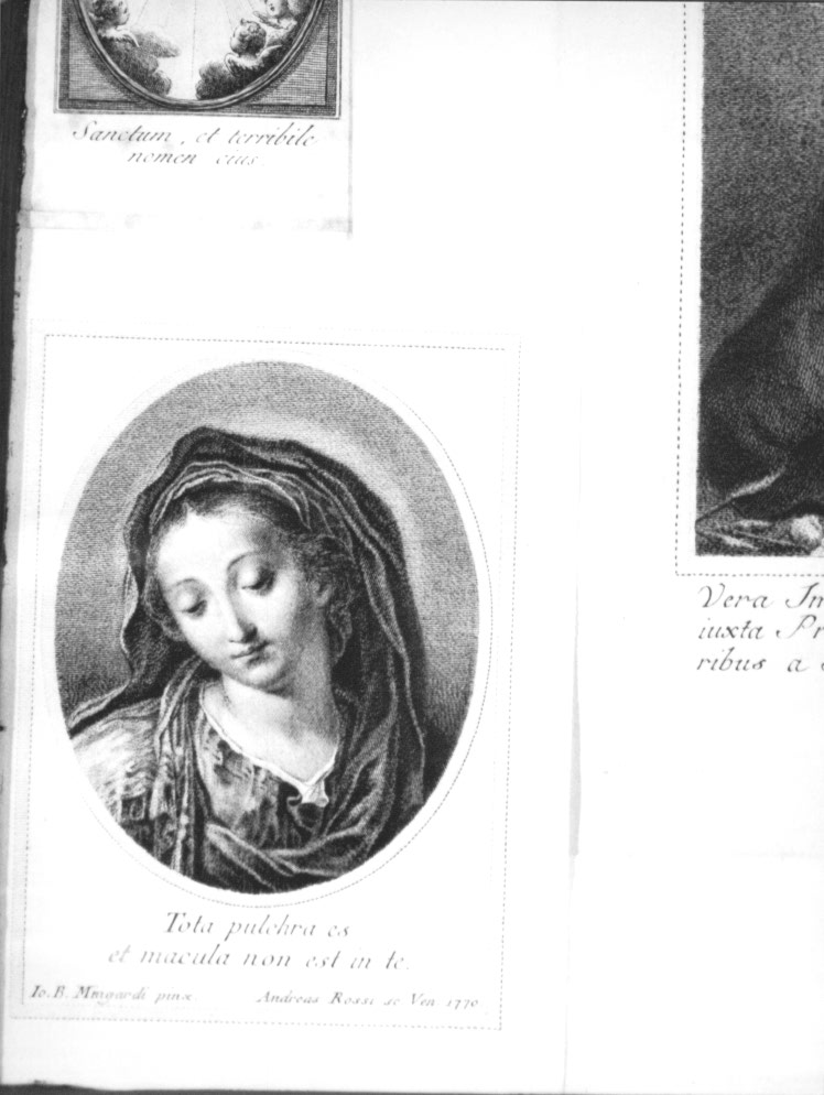 Madonna (stampa) di Mingardi Giovanni Battista, Rossi Andrea (sec. XVIII)