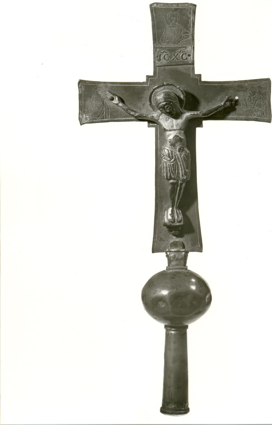 Cristo crocifisso (croce processionale) - bottega italiana (fine/inizio secc. XIII/ XIV)