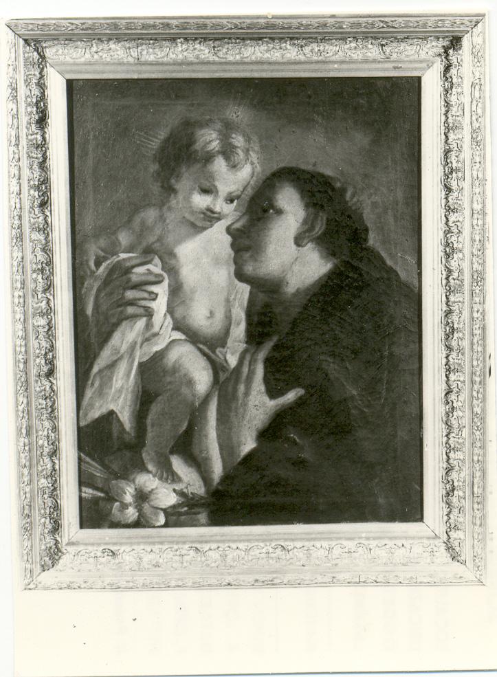 Sant'Antonio da Padova con Gesù bambino (dipinto) di Novelli Pietro Antonio (scuola) (fine sec. XVIII)