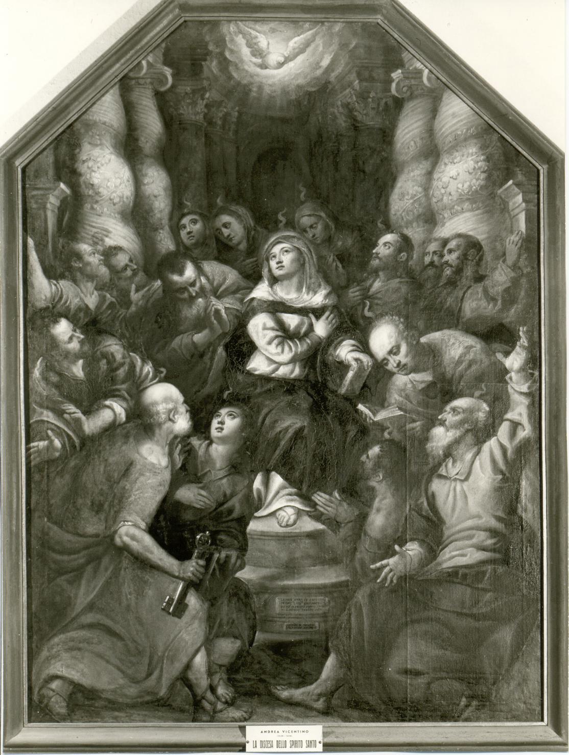 Pentecoste (dipinto) di Vicentino Andrea (seconda metà sec. XVI)