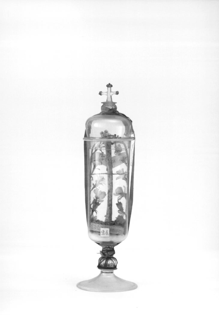 reliquiario - a vaso - ambito friulano (secc. XVIII/ XIX)