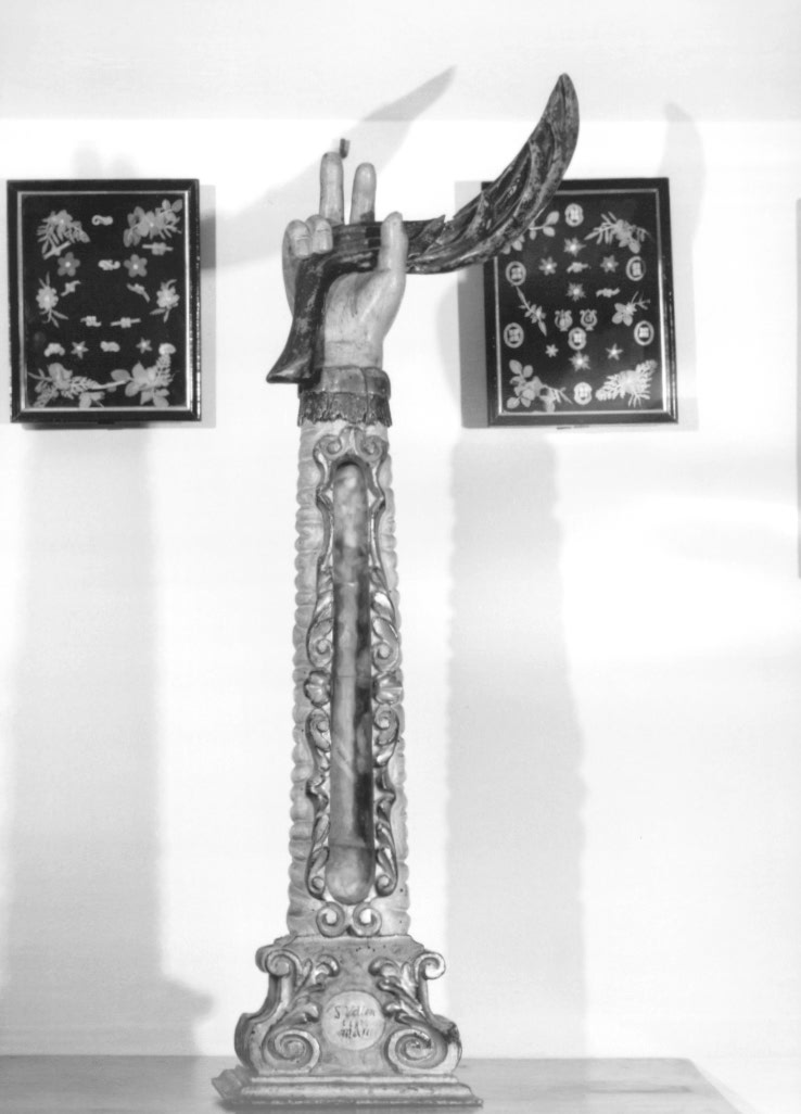 reliquiario antropomorfo - a braccio - ambito friulano (sec. XVII)