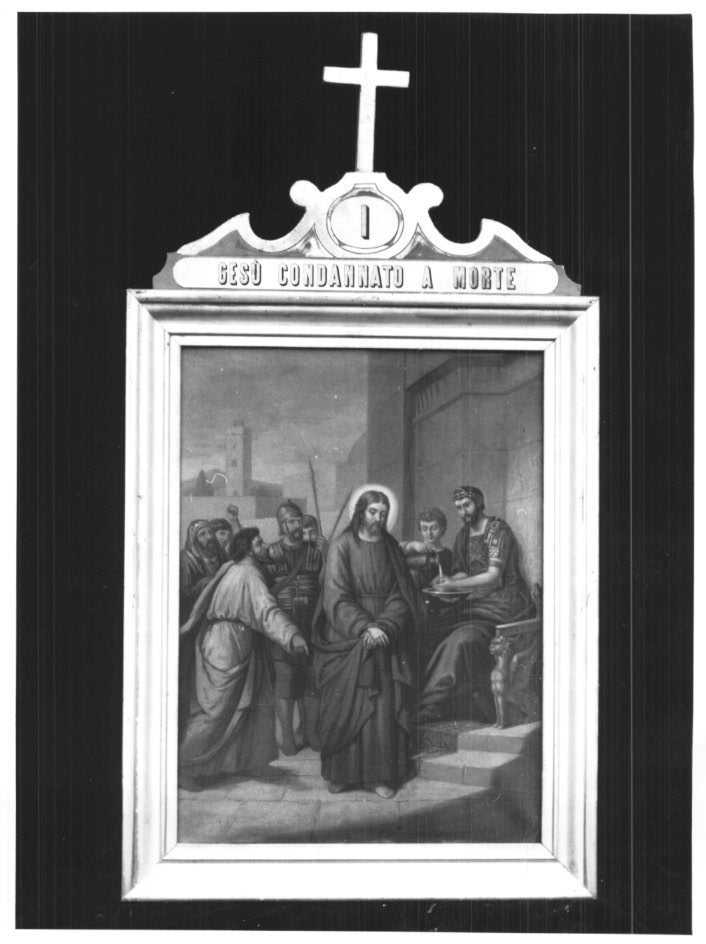 Stazione I: Gesù condannato a morte (dipinto) - ambito friulano (sec. XX)