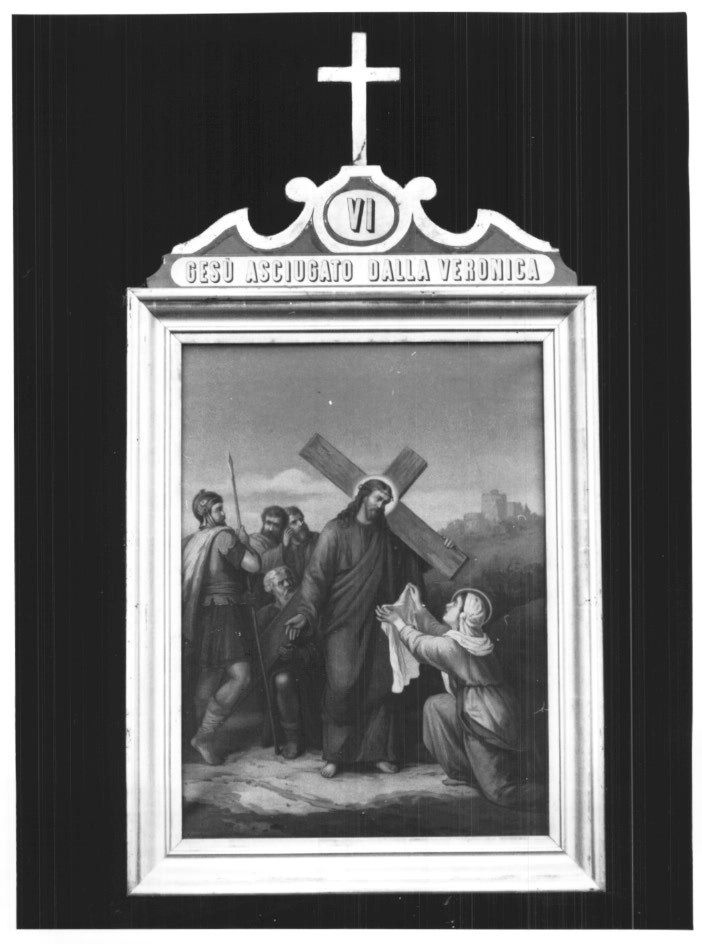 Stazione VI: Gesù asciugato da santa Veronica (dipinto) - ambito friulano (sec. XX)