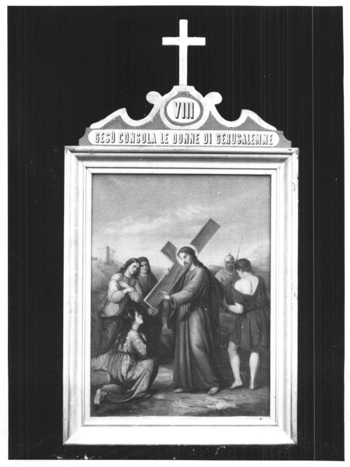 Stazione VIII: Gesù consola le donne di Gerusalemme (dipinto) - ambito friulano (sec. XX)