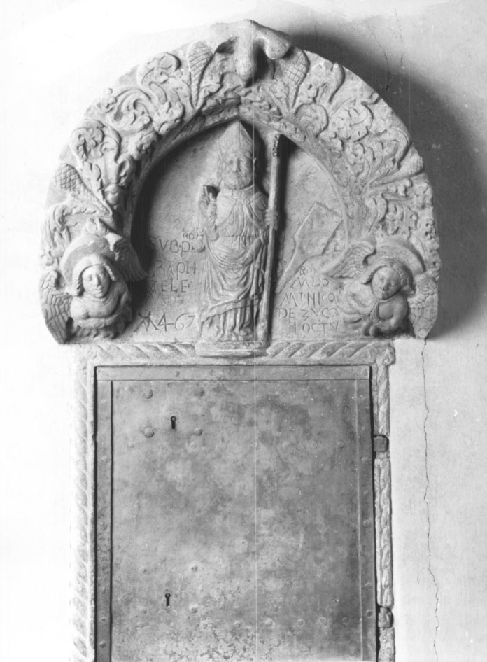 San Biagio e angeli (rilievo) - ambito friulano (sec. XV)