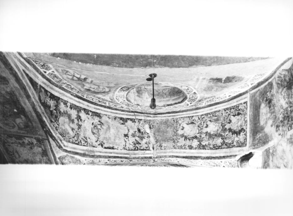 Motivo decorativo floreale con stemmi (dipinto) - ambito friulano (seconda metà sec. XIV)