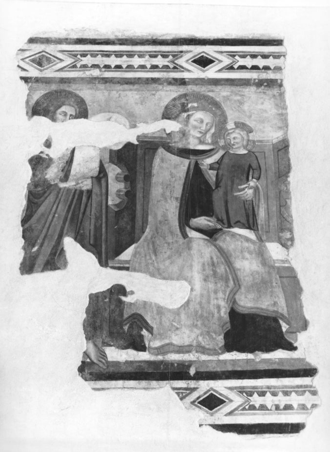 Madonna con Bambino in trono e Santo (dipinto) - ambito friulano (seconda metà sec. XIV)