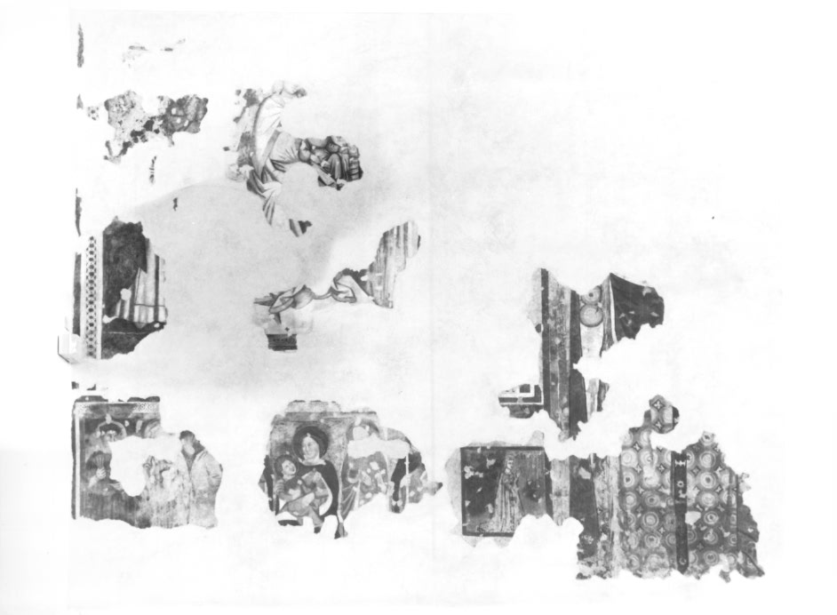 Madonna con Bambino in trono e santi/ devota/ Santi (dipinto) - ambito friulano (sec. XIV)