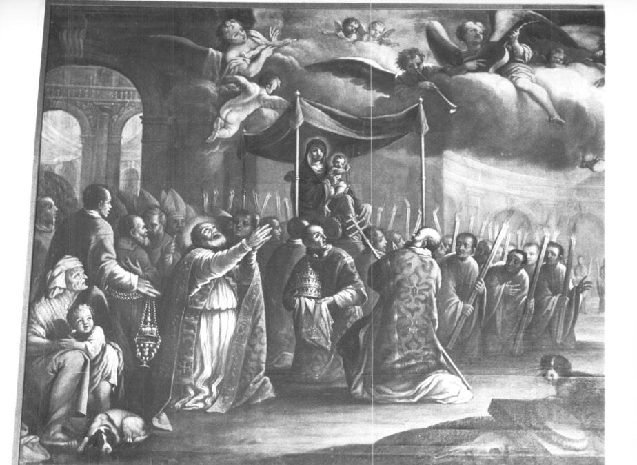 Papa Urbano VIII (?) che prega (dipinto) - ambito friulano (sec. XVII)