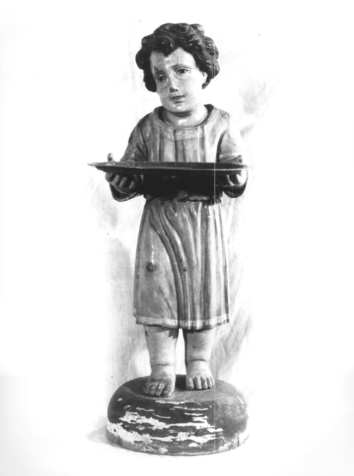 Bambino con piatto per elemosine (statua) - ambito friulano (sec. XIX)