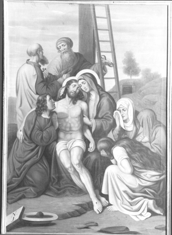 Stazione XIII: Gesù deposto dalla croce (dipinto) - ambito sloveno (sec. XIX)
