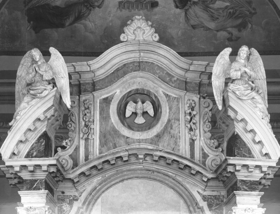 Angeli/ Colomba dello Spirito Santo (gruppo scultoreo) - ambito Italia nord-orientale (sec. XIX)